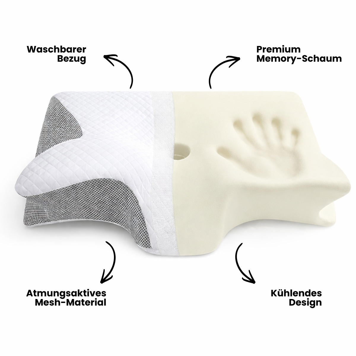 Recovery Pillow – Ergonomic Neck & Head Support Pillow