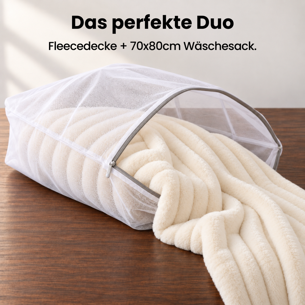 Fleecedecke Waschbeutel