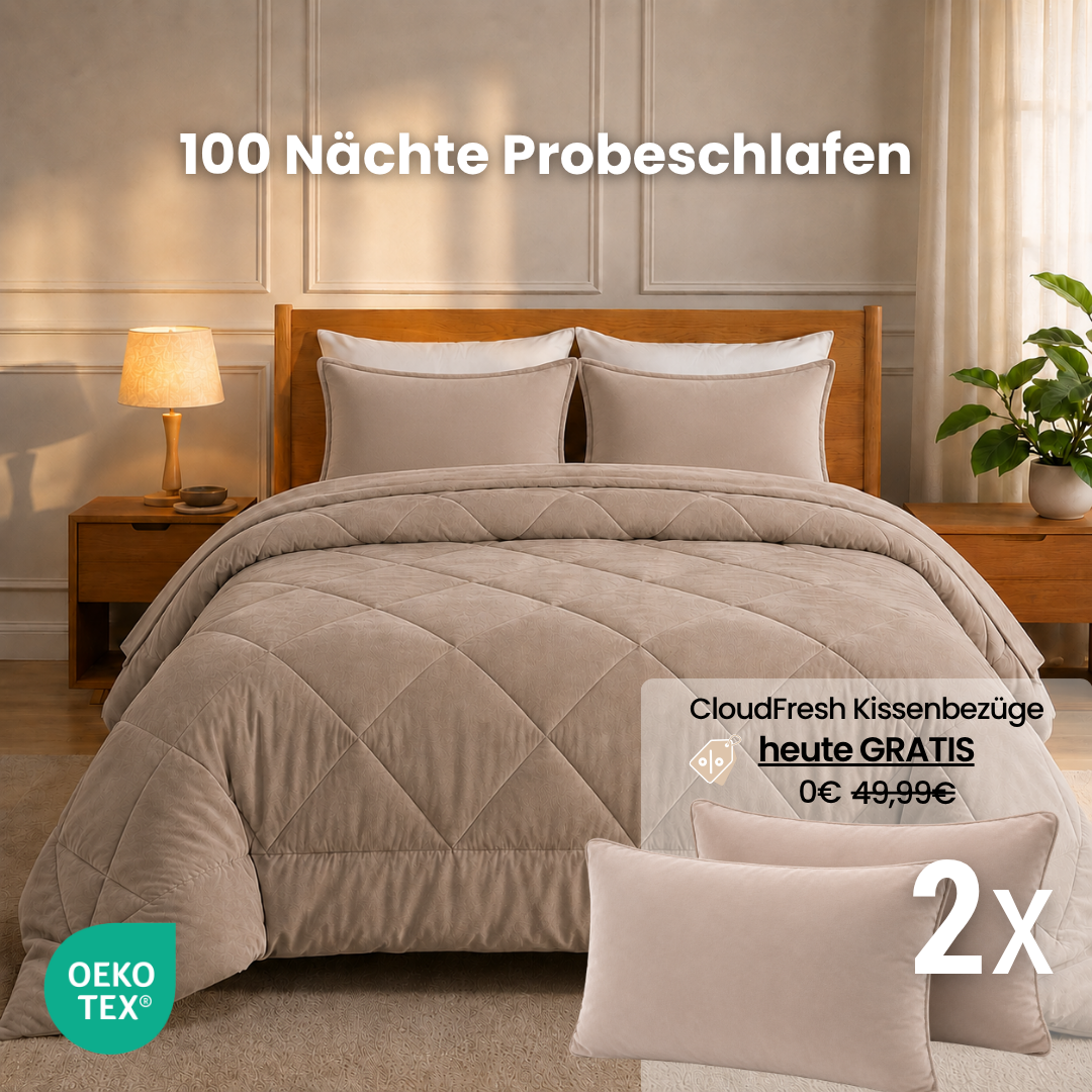 CloudFresh™ Decke – Die 2-in-1 Ganzjahresdecke, die den Bettbezug überflüssig macht.