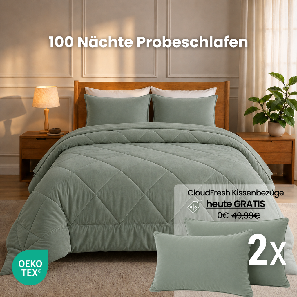 CloudFresh™ Decke – Die 2-in-1 Ganzjahresdecke, die den Bettbezug überflüssig macht.