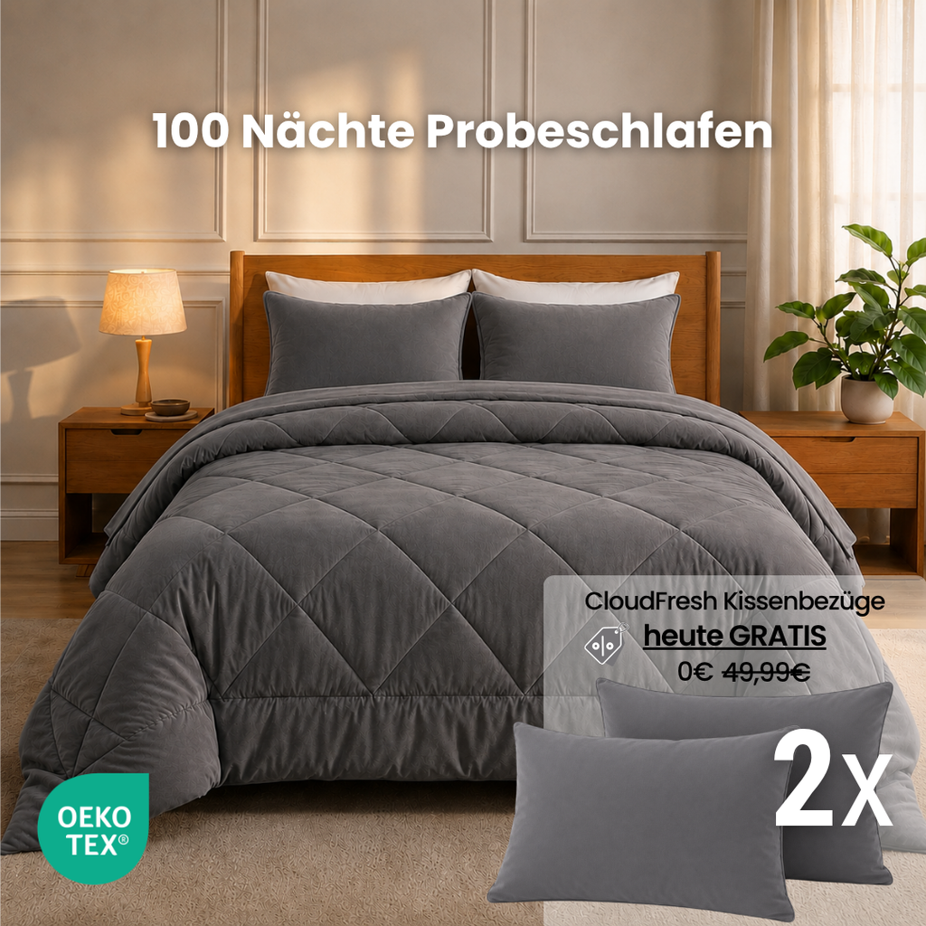 CloudFresh™ Decke – Die 2-in-1 Ganzjahresdecke, die den Bettbezug überflüssig macht.